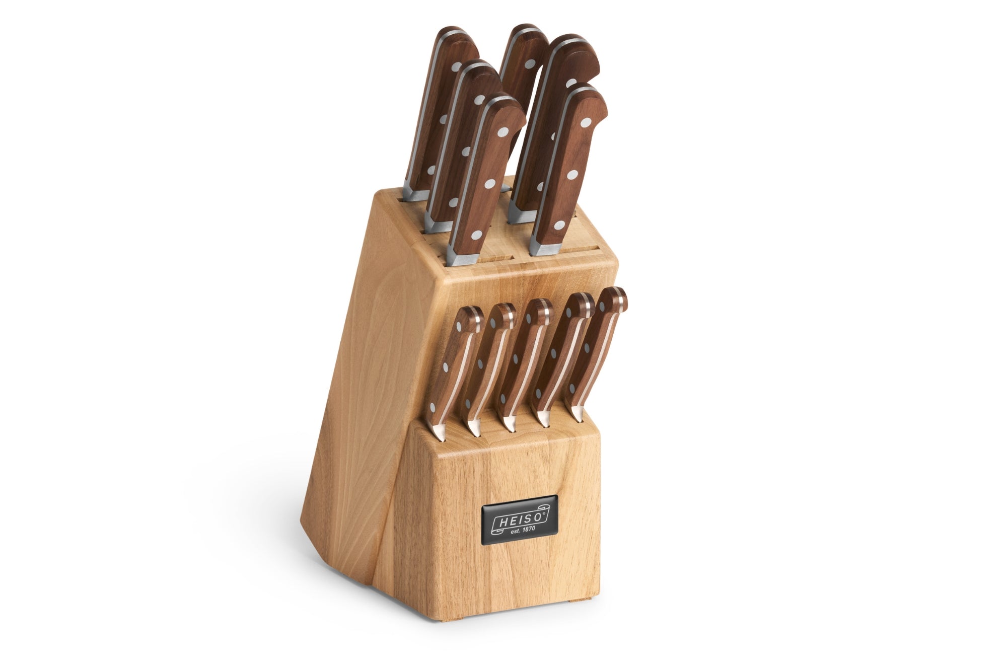 Messerblock aus Walnuss