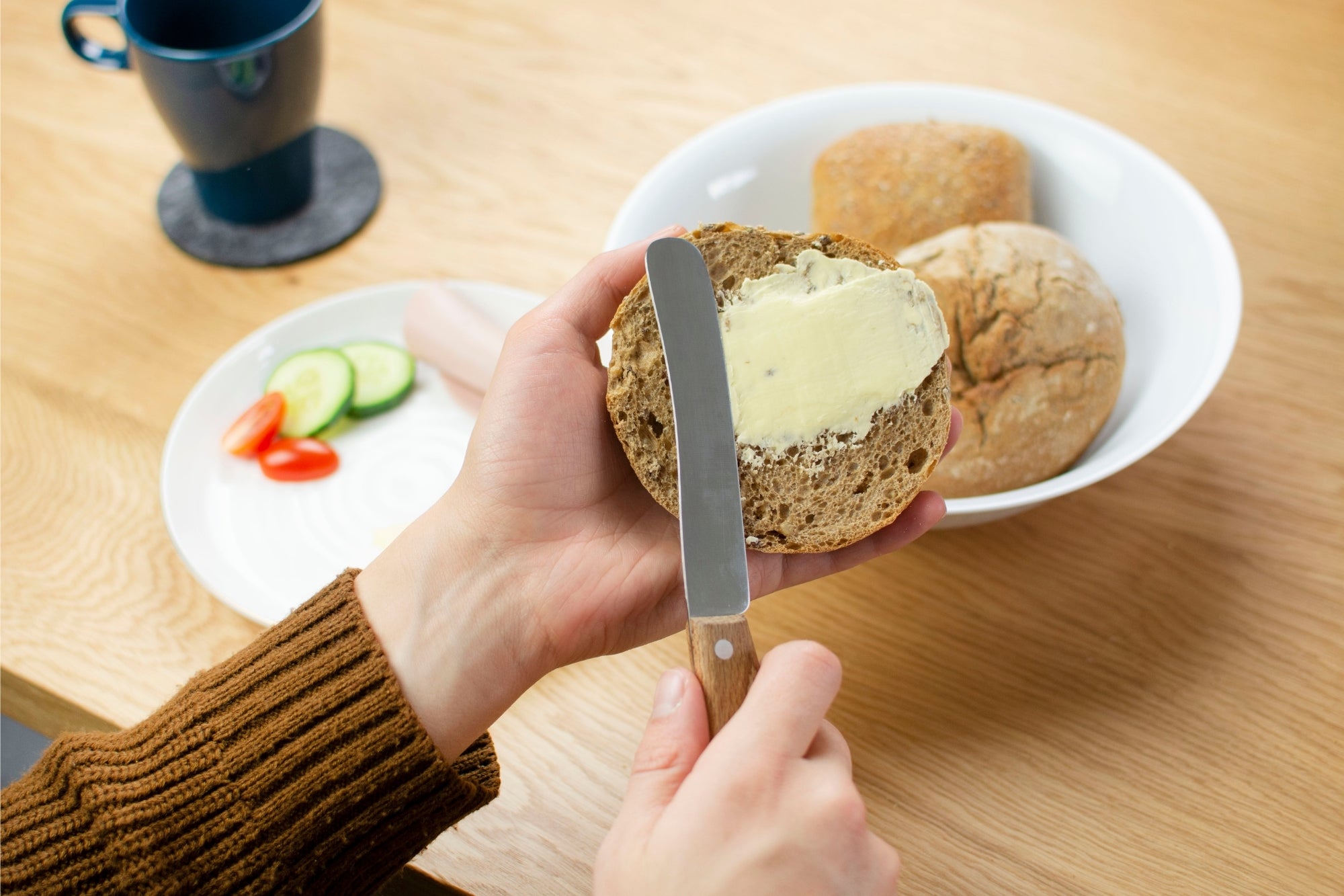 Buckelsmesser mit Buchengriff