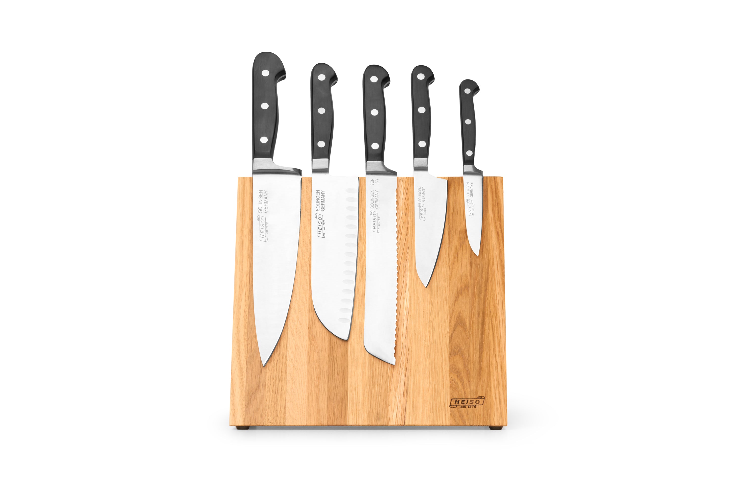 Kompakter, magnetischer Messerblock Eiche