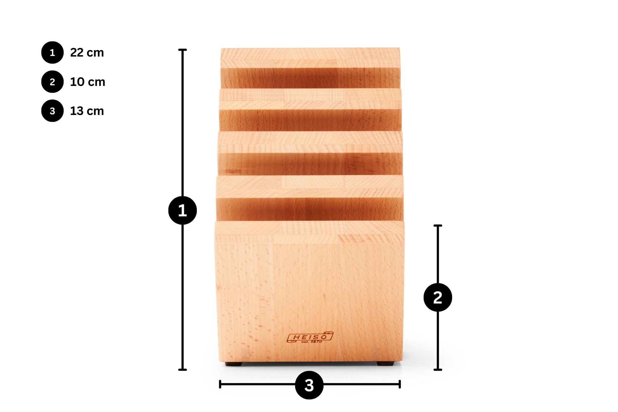 Magnetischer Messerblock Buche
