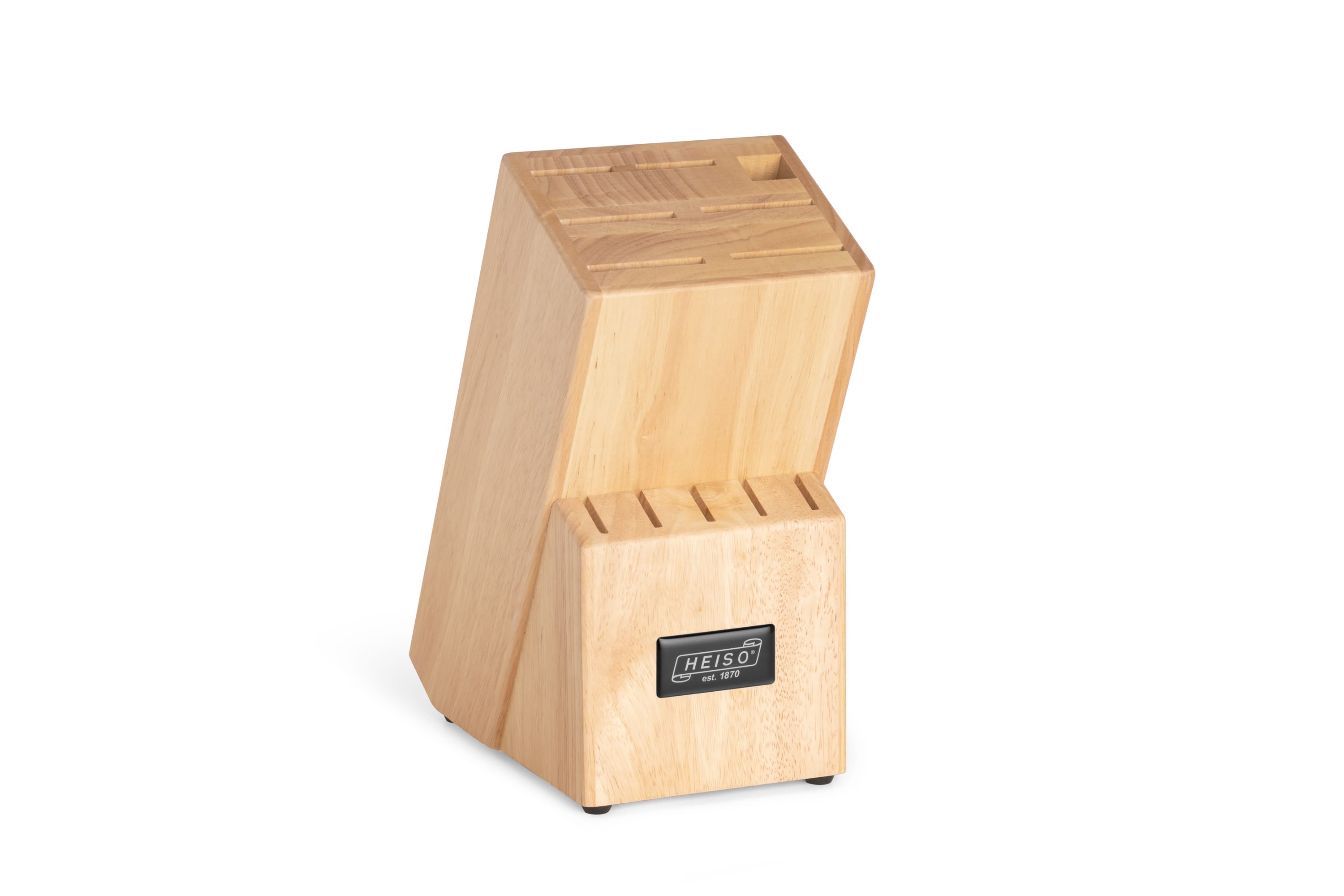 Messerblock aus Gummibaumholz
