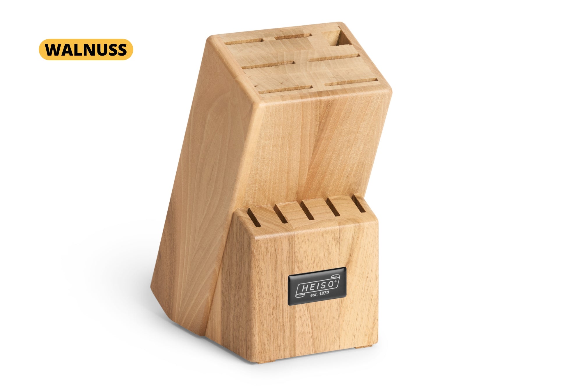 Messerblock aus Walnuss