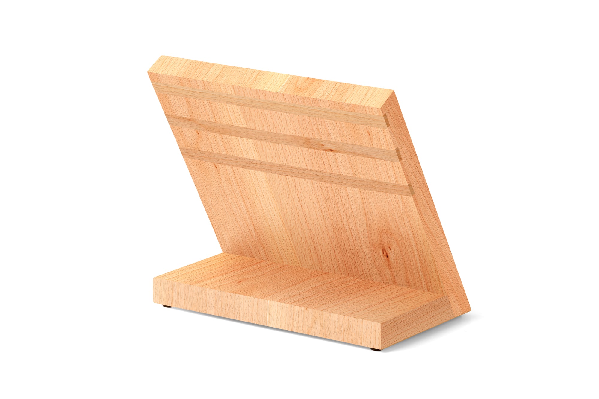 Kompakter, magnetischer Messerblock Buche