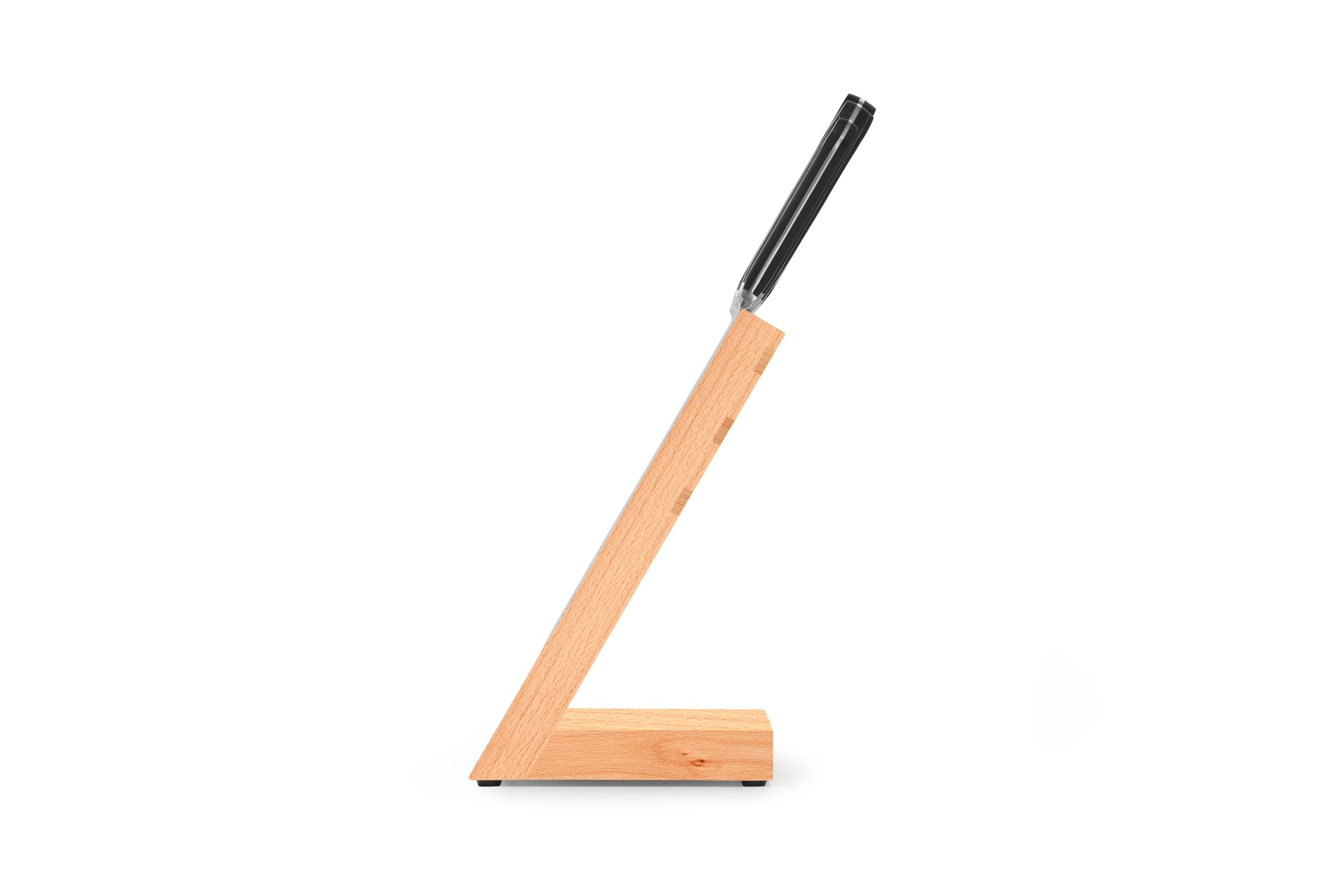 Kompakter, magnetischer Messerblock Buche