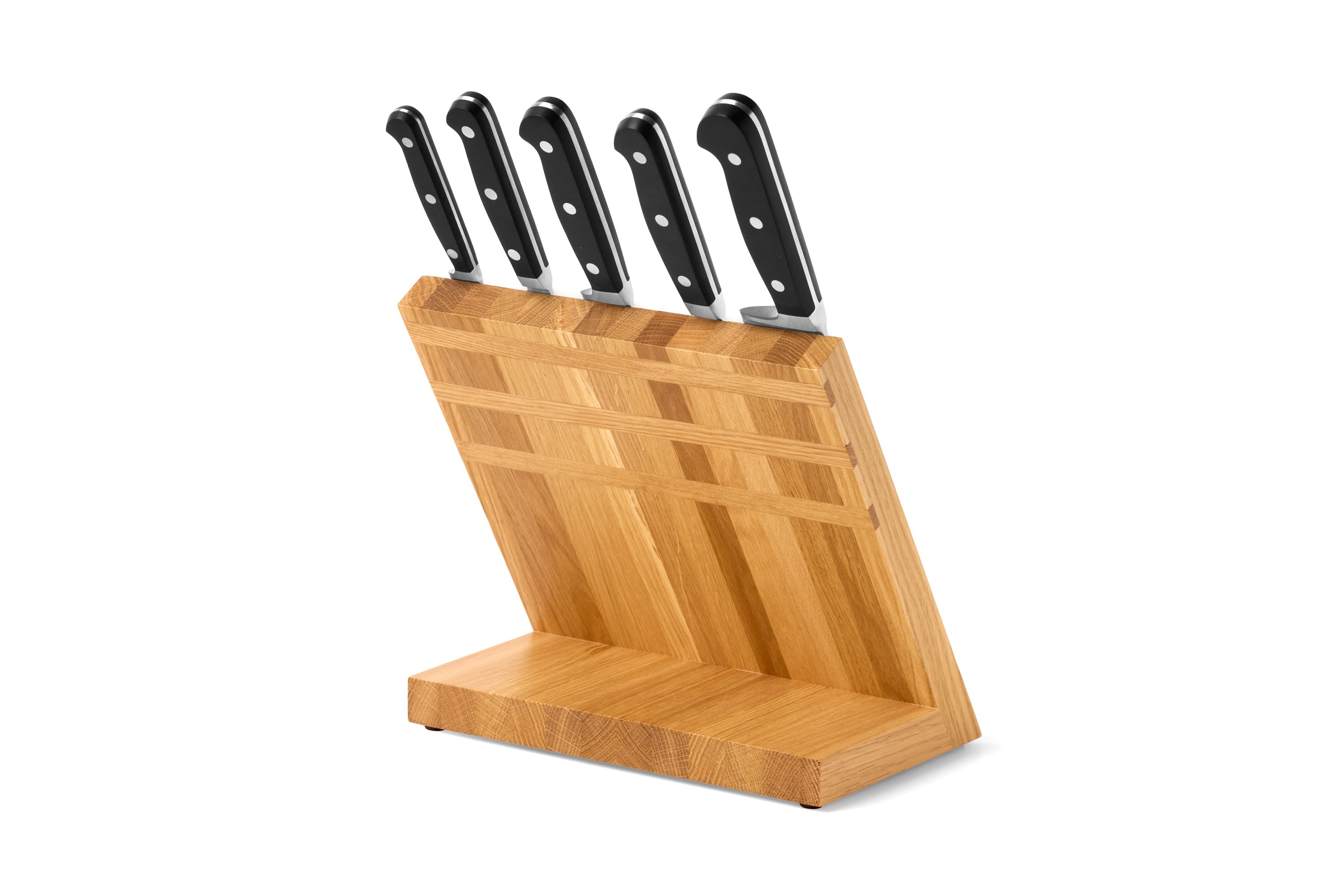 Kompakter, magnetischer Messerblock Eiche