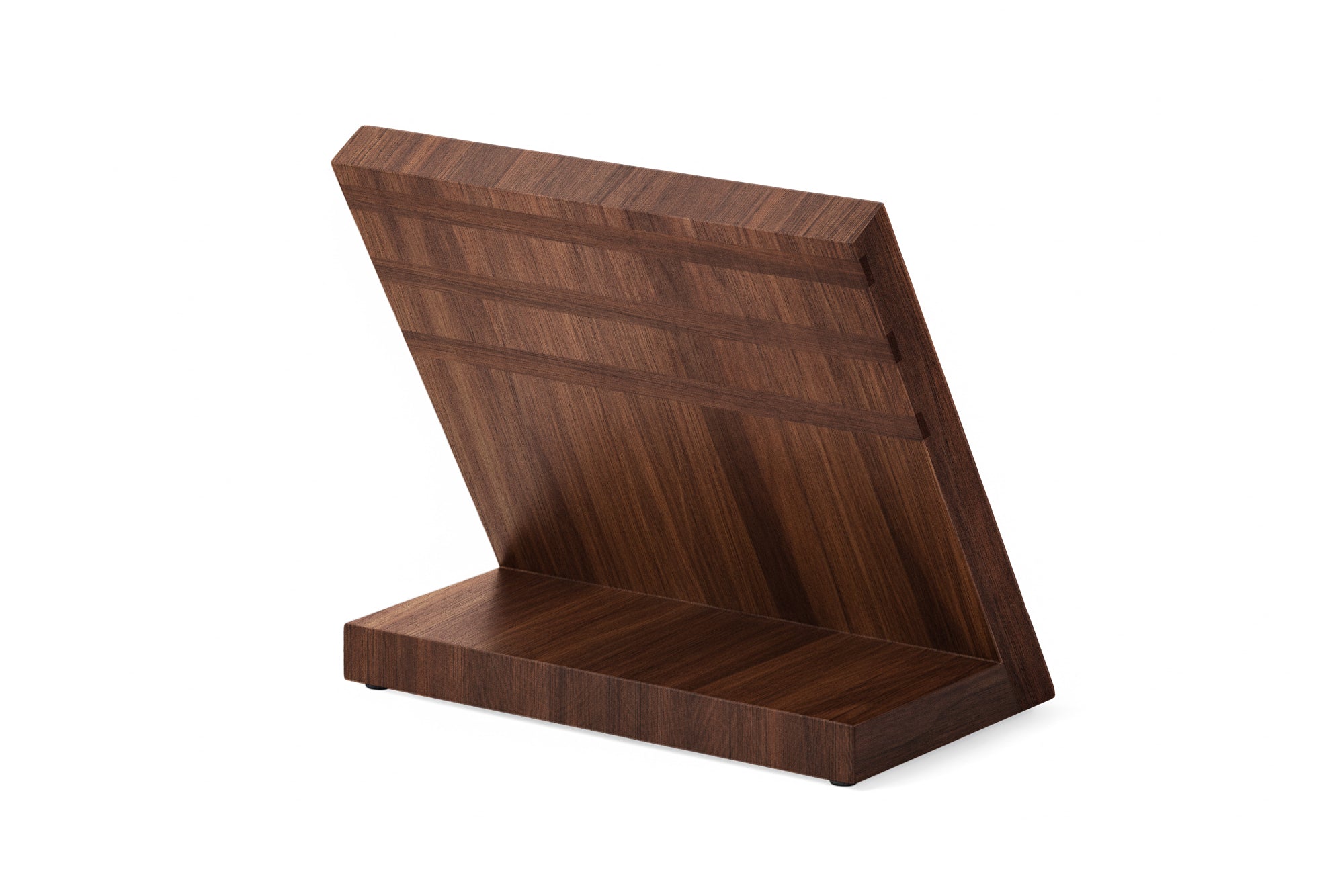 Kompakter, magnetischer Messerblock Walnuss