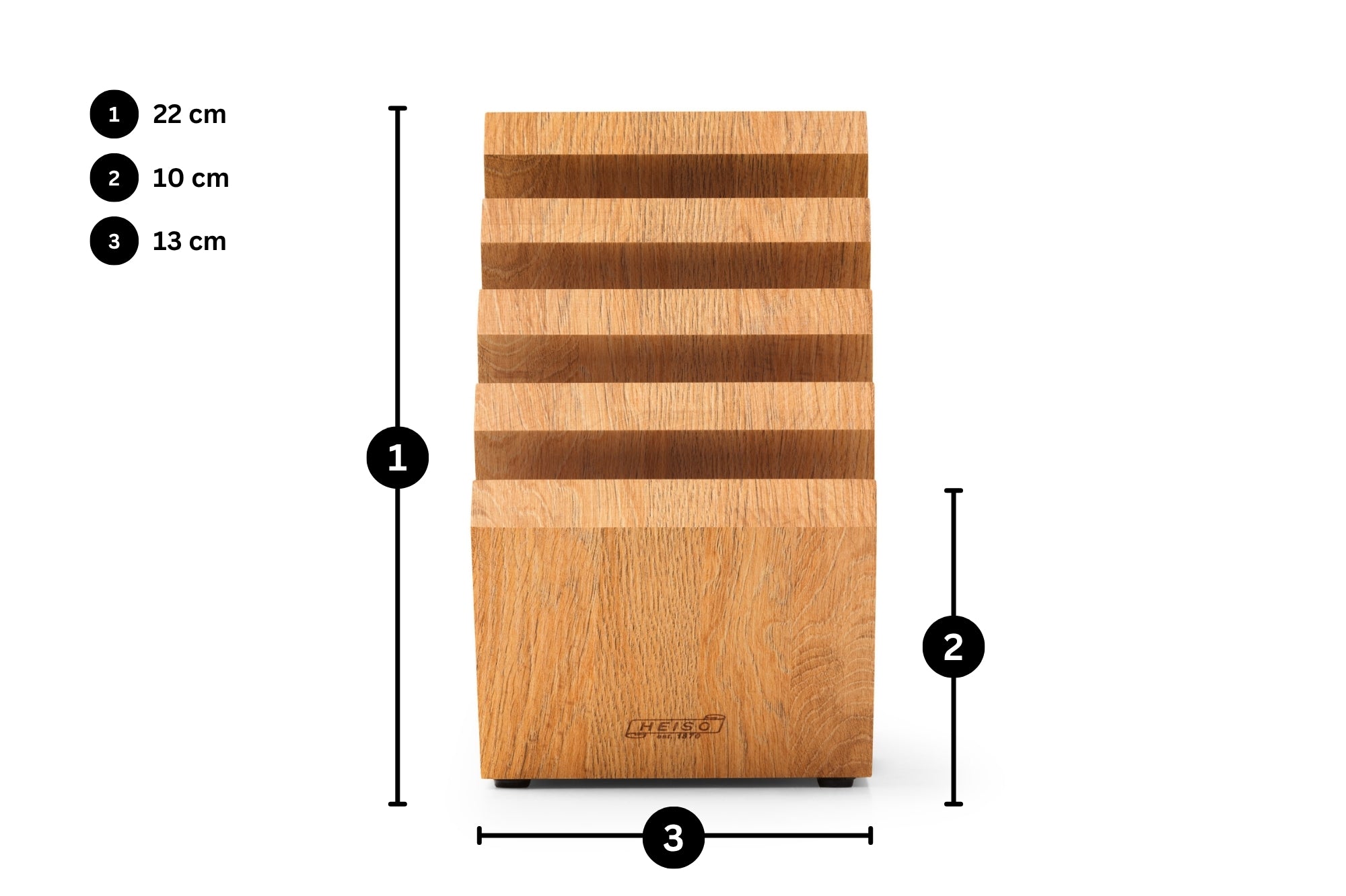 Magnetischer Messerblock Eiche