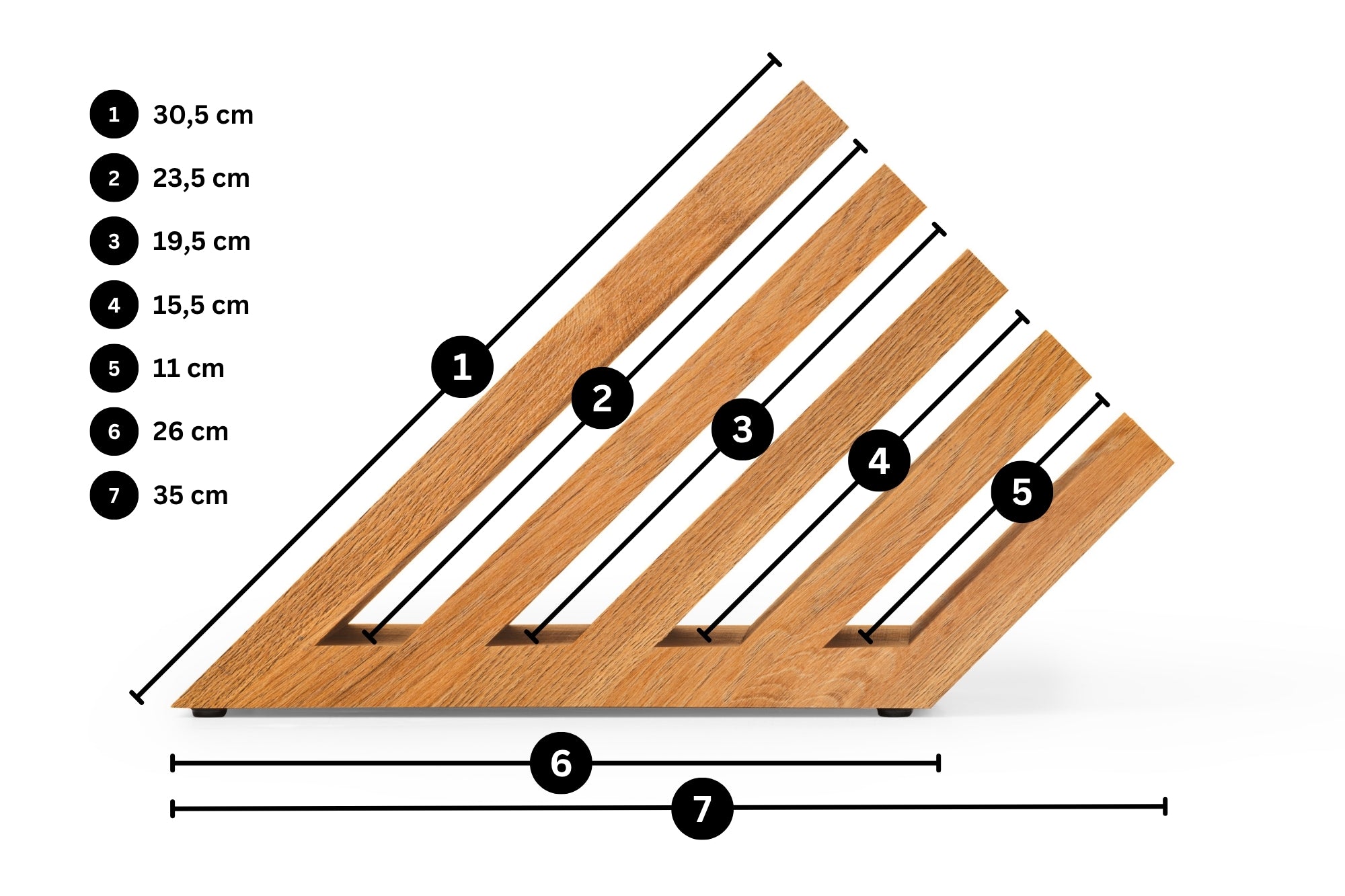 Magnetischer Messerblock Eiche